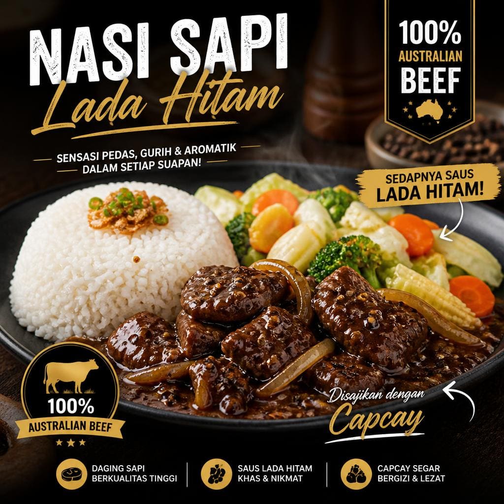 Nasi Sapi Lada Hitam D’ Cost Seafood